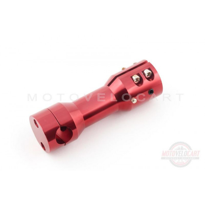 Крепление открытого руля на скутера   (красное, посадочное место под руль ?23mm, под траверсу ?22mm)   KOMATCU