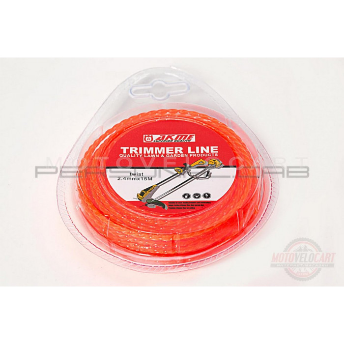 Леска мотокосы   ?2,4mm, 15 метров   (квадрат)   EVO, шт