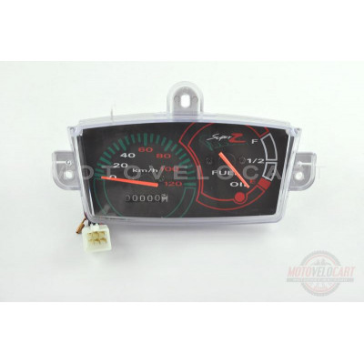 Панель приборов (в сборе)   Yamaha JOG Z NEXT ZONE   (120км/ч, черная)   (mod:MY-123)