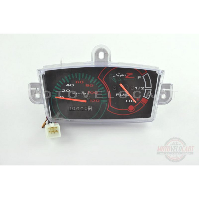 Панель приборов (в сборе)   Yamaha JOG Z NEXT ZONE   (120км/ч, черная)   (mod:MY-123)