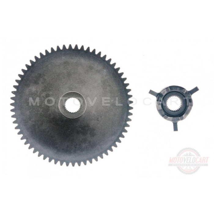 Щека вариатора неподвижная   4T GY6 50   (+ведомая часть храповика, крыльчатка)   STEEL MARK, шт