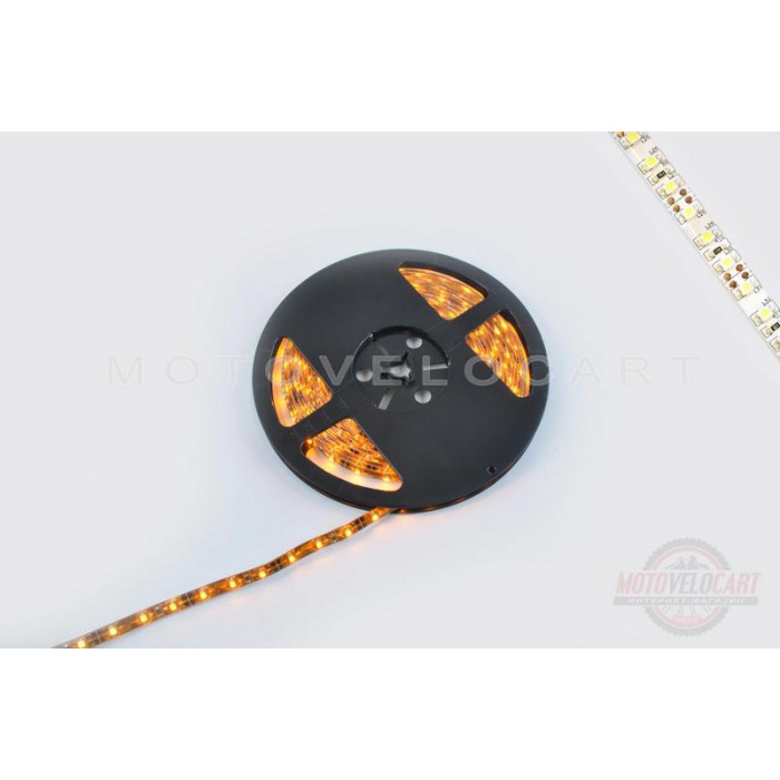 Лента светодиодная SMD 3528   (желтая, влагостойкая, 60 крист/1м, бухта 5м)  