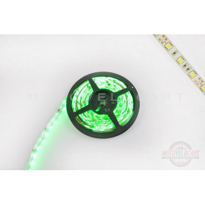 Лента светодиодная SMD 5050   (зеленая, влагостойкая, 60 крист/1м, бухта 5м)  