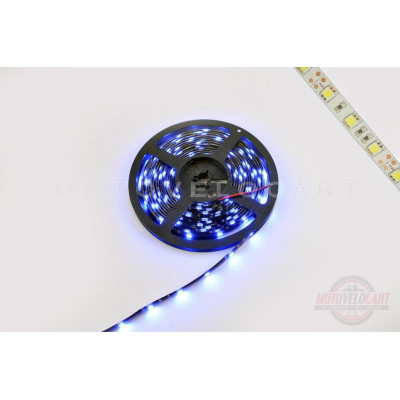 Лента светодиодная SMD 5050 (синяя, влагостойкая, 30 крист/1м, бухта 5м) Лента светодиодная SMD 5050 (синяя, влагостойкая, 30 крист/1м, бухта 5м)