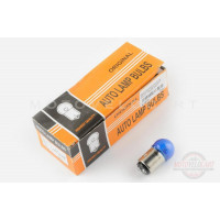 Лампа S25 (двухконтактная) 12V 10W/5W (стоп, габарит) (синяя) "ORANGE BOX" Лампа S25 (двухконтактная) 12V 10W/5W (стоп, габарит) (синяя) "ORANGE BOX"