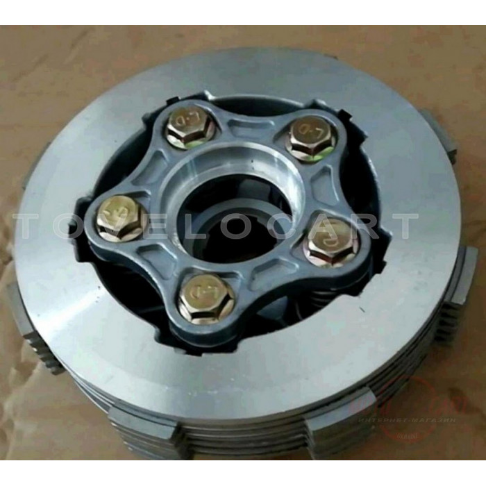 Диски сцепления (в сборе)   4T CG125   (5 болтов) (диски, пружины, столик) (расширенная)   JH, компл.