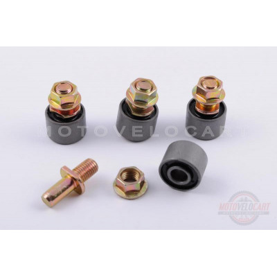 Сайлентблок 24*17*9 (D*L*d) (в демпфер заднего колеса Zongshen, Lifan 125/150) (4шт), комплект Сайлентблок 24*17*9 (D*L*d) (в демпфер заднего колеса Zongshen, Lifan 125/150) (4шт), комплект