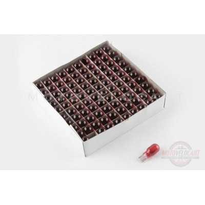 Лампа Т15 (безцокольная)   12V 10W   (поворот, красная)   "FL"