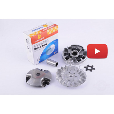 Вариатор передний   Yamaha JOG 50   (d-13mm, палец, щека, ступица)   DONGXIN, компл.