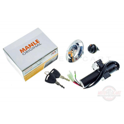 Замок зажигания (комплект) Yamaha YBR125 (+крышка бака) MANLE Замок зажигания (комплект) Yamaha YBR125 (+крышка бака) MANLE