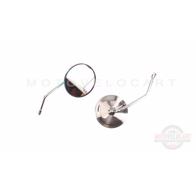 Зеркала Alpha (круглые, хром, d-10mm) KOMATCU (mod.A), пара Зеркала Alpha (круглые, хром, d-10mm) KOMATCU (mod.A), пара