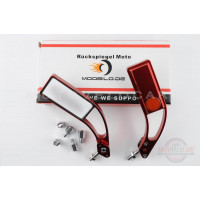 Зеркала прямоугольные mod:218, 8/10mm (красные) "RED" Зеркала прямоугольные mod:218, 8/10mm (красные) "RED"