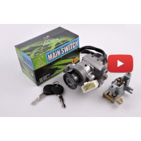 Замок зажигания (комплект)   Yamaha BWS 100 4VP   EURORUN, компл.