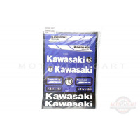 Наклейки (набор) "KAWASAKI" (32х23см, синие) (#6000B)