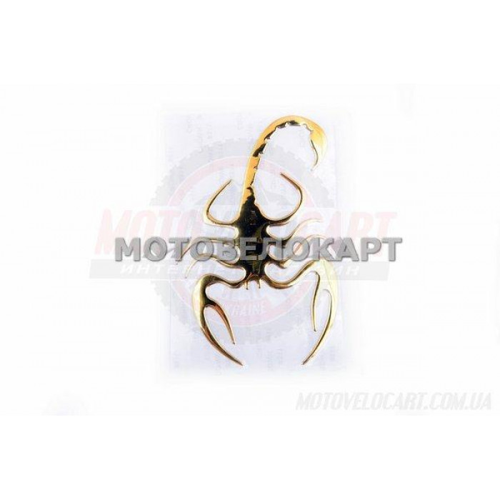 Наклейка   шильдик   SPIDER   (8x12см, алюминий, желтый)   (#4733)