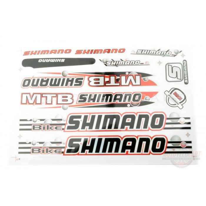Наклейки (набор) спонсор "SHIMANO" (37х24см) (#B15)