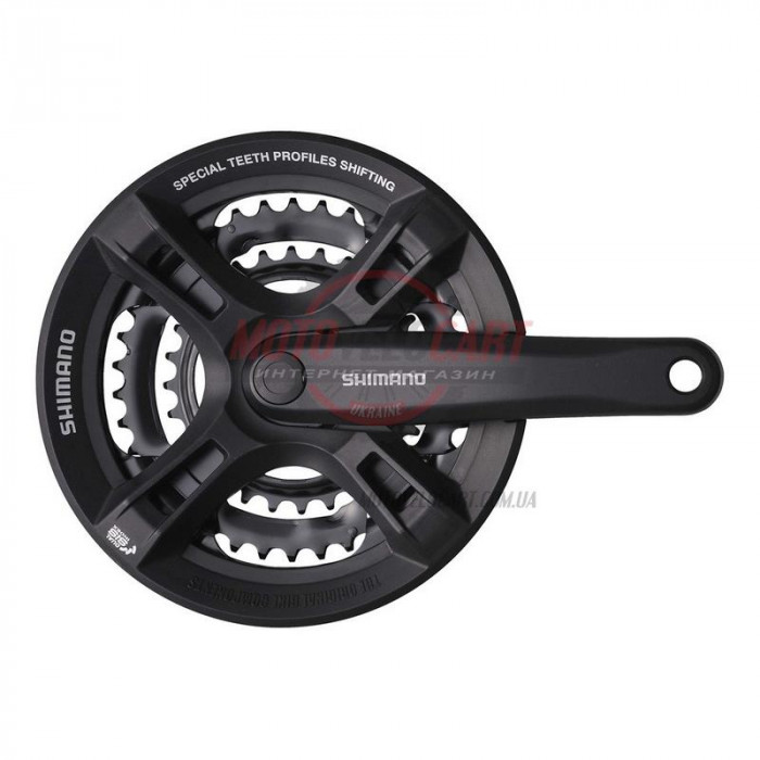 Шатун система SHIMANO ALIVIO 3 зв. 48 зубов, цвет черный (MD)