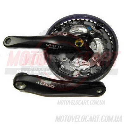 Шатун система SHIMANO ALIVIO 3 зв. 28-38-48Т (#MD) цвет: черный