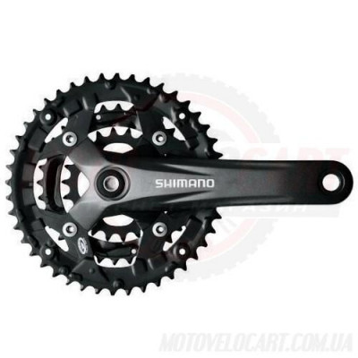 Шатун система SHIMANO разборная 3 зв. 48 зубов, цвет черный (MD)