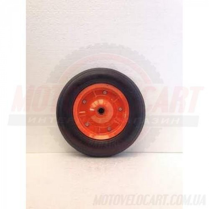 Колесо на садовую тачку литое черное 3.50-7 (d=20 mm)