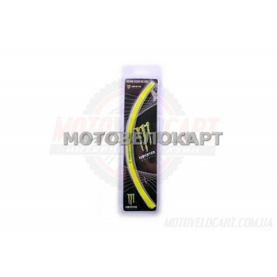 Наклейка на колесо 12 MONSTER ENERGY (желтая, светоотражающая) PLT Наклейка на колесо 12 MONSTER ENERGY (желтая, светоотражающая) PLT
