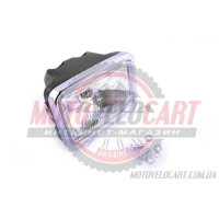Фара (в сборе) 4T CB125, CG125 (квадратная) "EVO" (белая) Фара (в сборе) 4T CB125, CG125 (квадратная) "EVO" (белая)