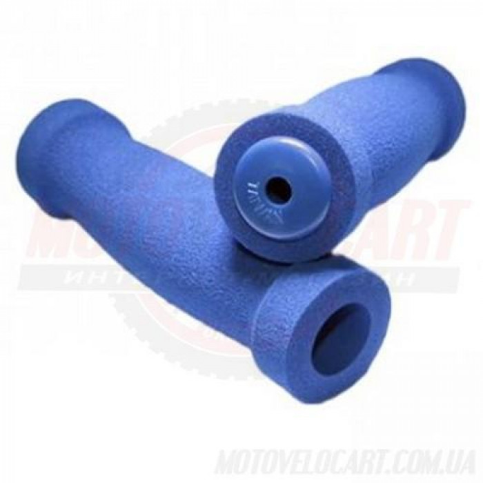 Грипсы поролоновые, короткие (L-125mm) "MD" цвет: синий