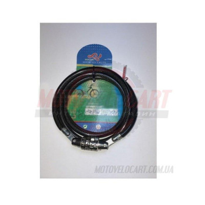 Замок велосипедный кодовый 8mm-1200mm (mod:G-16) (#MD) Замок велосипедный кодовый 8mm-1200mm (mod:G-16) (#MD)