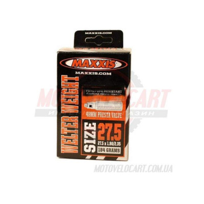 Камера велосипедная 27,5 x 1.90/2.35 (F.V 48mm) "Maxxis" Камера велосипедная 27,5 x 1.90/2.35 (F.V 48mm) "Maxxis"