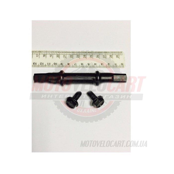 Ось каретки велосипедная на болтах (квадрат) (L-127,5mm) "YAT" (СПОРТ)