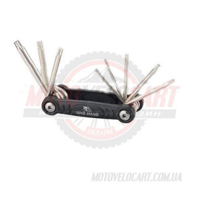 Шестигранник, набор (T9/T10/T15/T20/T25/T27/T30/T40) "Bike Hand" Taiwan (mod:YC-282) Шестигранник, набор (T9/T10/T15/T20/T25/T27/T30/T40) "Bike Hand" Taiwan (mod:YC-282)
