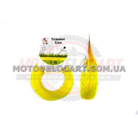 Леска мотокосы ?2,7mm, 15 метров   (звезда, желтая)   "BEST"