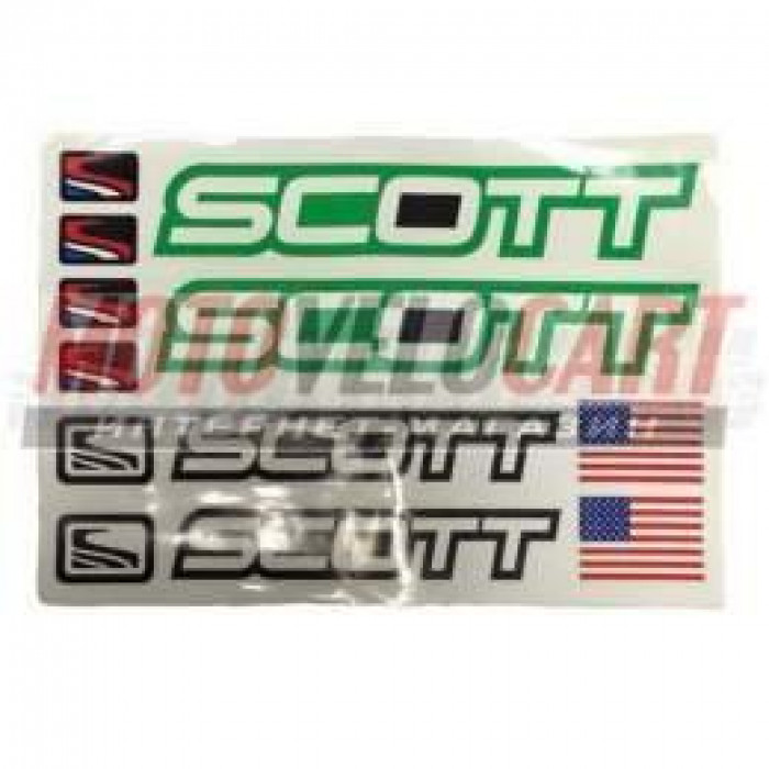 Наклейки вело (набор непрозрачные) Scott 30х21,5см