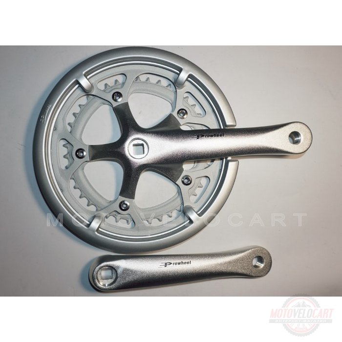 Шатун система, разборная PROWHEEL SOLID, алюминиевая mod:320P 42-52(24) серебро (#MD)