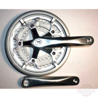 Шатун система, разборная PROWHEEL ATIA, алюминиевая mod:530P 30-42-52ATIA(21) серебро (#MD)