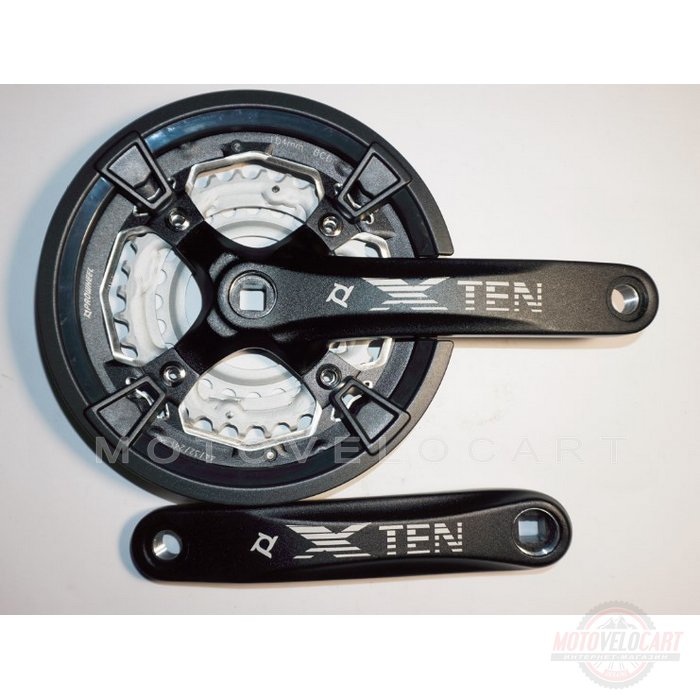 Шатун система,PROWHEEL XTEN, алюминиевая mod:851P 24-32-44 зуб (12) , черный (#MD)