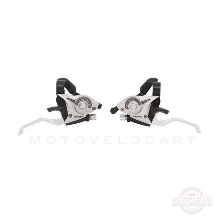 Моноблок (L-3, R-8 скоростей, пара+тросик) "SHIMANO"ST-EF51, серый (#MD)