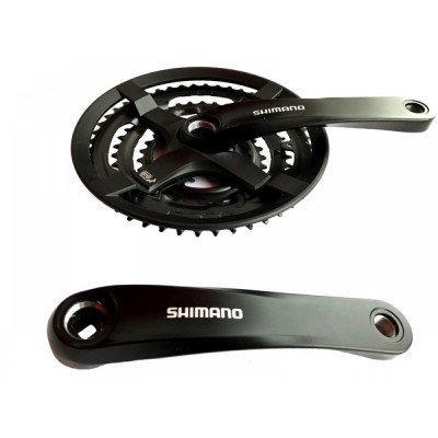 Шатун Shimano TY-501, 170мм. 48х38х28Т с защитой, черны Шатун Shimano TY-501, 170мм. 48х38х28Т с защитой, черны
