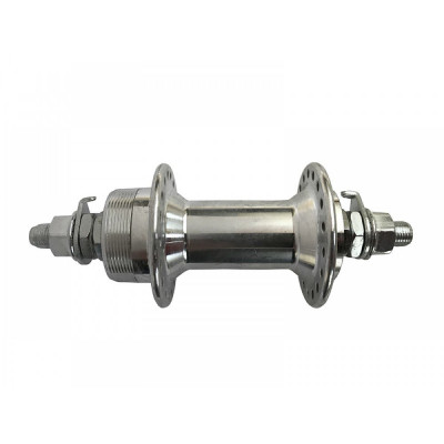 Втулка алюминиевая передняя на промподшипнике ( Disc-Brake) Silver 36H    Модель: Front D-Brake (Silver)