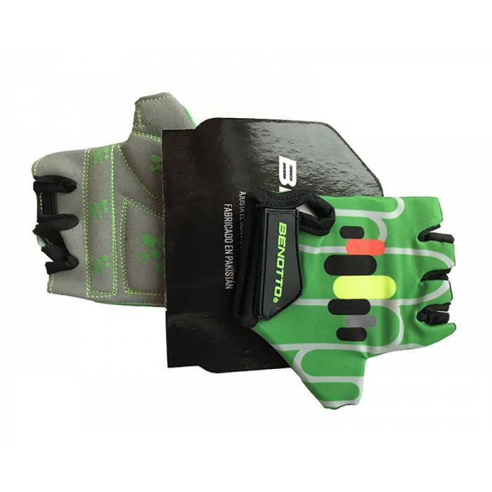Перчатки детские открытые  Benotto LCL-K6589 (Green/Grey)