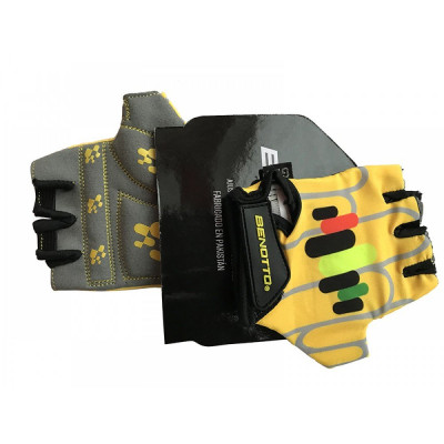 Перчатки детские открытые  Benotto LCL-K6589 (Yellow/Grey)