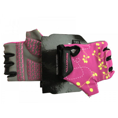 Перчатки детские открытые  Benotto LCL-K6596(Pink/Grey)