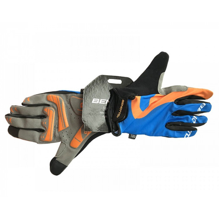 Перчатки закрытые  Benotto CG -7863 (Blue/Orange)