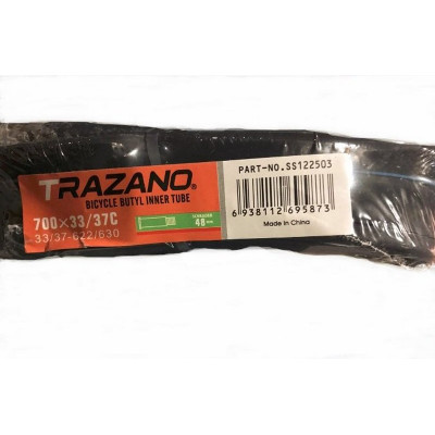Камера велосипедная 700 x 33/37c (37х622) "TRAZANO Butyl Tube" (A.V 48mm)