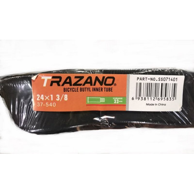 Камера велосипедная салют 24х1 3/8 (37х540) "TRAZANO Butyl Tube" 