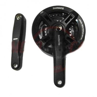 Шатун система SHIMANO 3 зв. 24-34-42T (#MD) цвет: черный