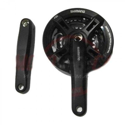 Шатун система SHIMANO 3 зв. 28-38-48Т (#MD) цвет: черный