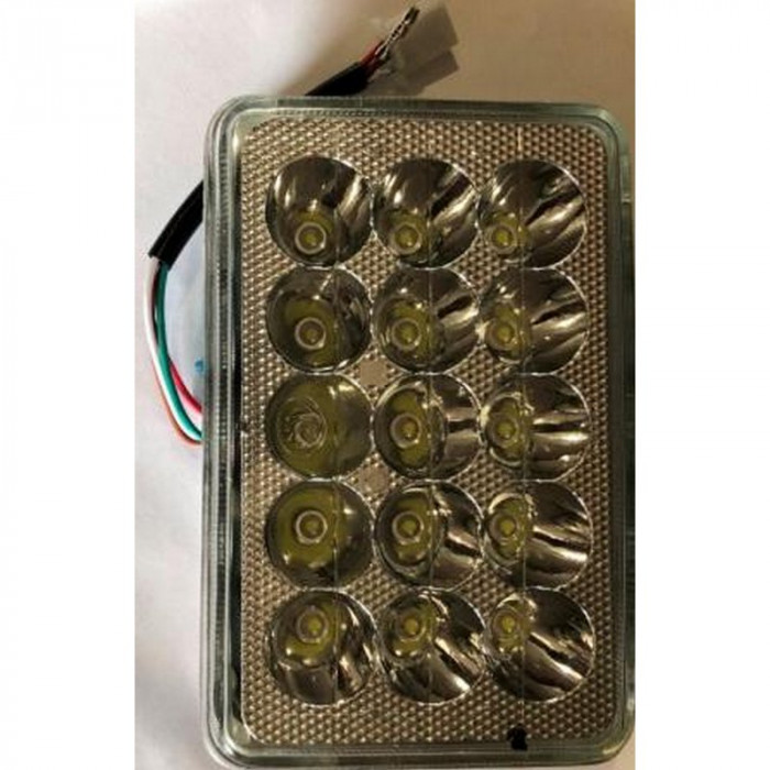 Фара LED(вставка в фару) ИЖ, МТ квадратная 15 диод